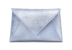 Lee Pouchet Large in Icy Blue Crushed Velvet