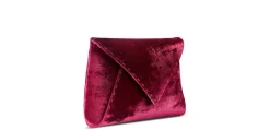 Lee Pouchet Small in Deep Garnet Crushed Velvet