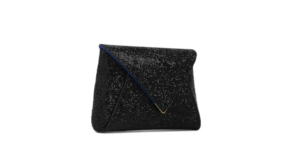 Lee Pouchet Small in Lava Swarovski Rock Crystal