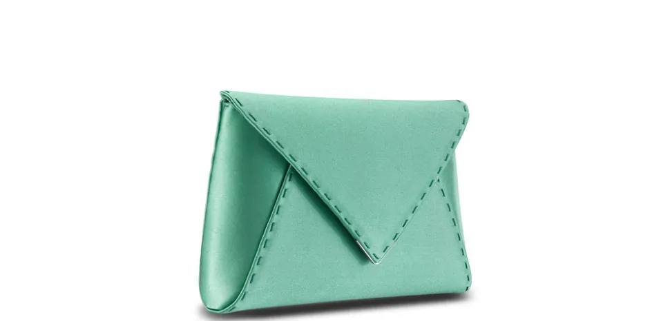 Lee Pouchet Small in Mint Satin