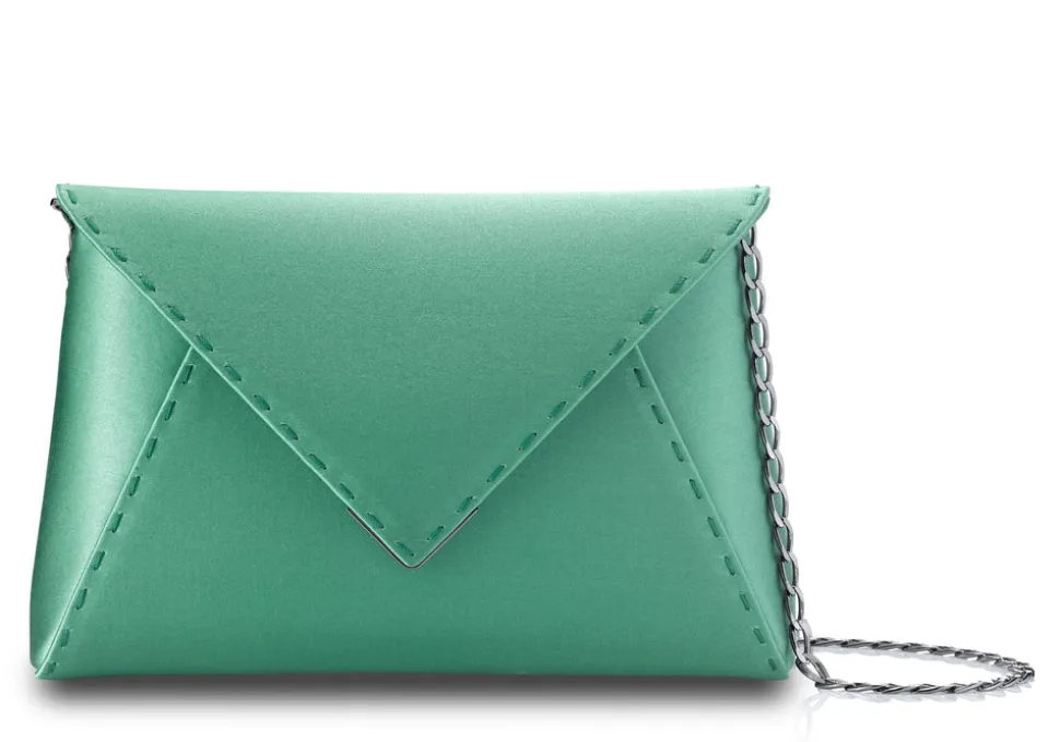 Lee Pouchet Small in Mint Satin