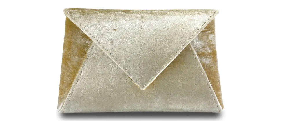 Lee Pouchet Small in Mirrored Gold Crushed Velvet