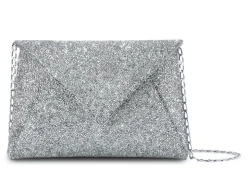 Lee Pouchet Small in Mirrored Silver Rock Swarovski Crystal