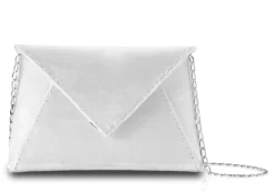 Lee Pouchet Small in Pegasus White Crushed Velvet