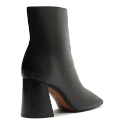 Leia Leather Bootie in Black