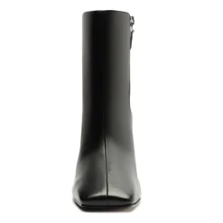 Leia Leather Bootie in Black