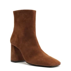 Leia Suede Bootie in Pecan Brown