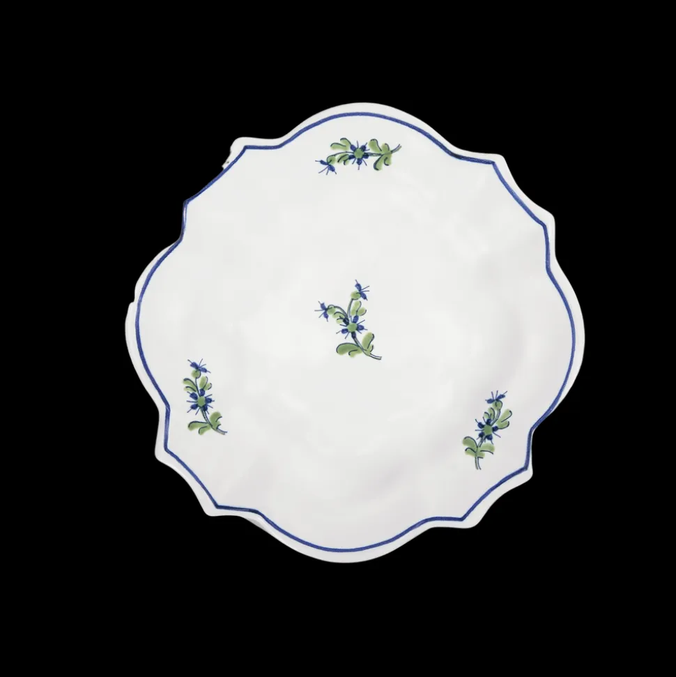Les Bleuets Drageoir Petite Plate, Bleu Égyptien et Vert