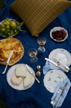 Les Bleuets Salad Plate, Bleu Égyptien et Vert