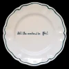 Let the Weekend be Gin Scalloped, Plate Set of 6