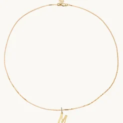 Letter Charm Diamond Necklace
