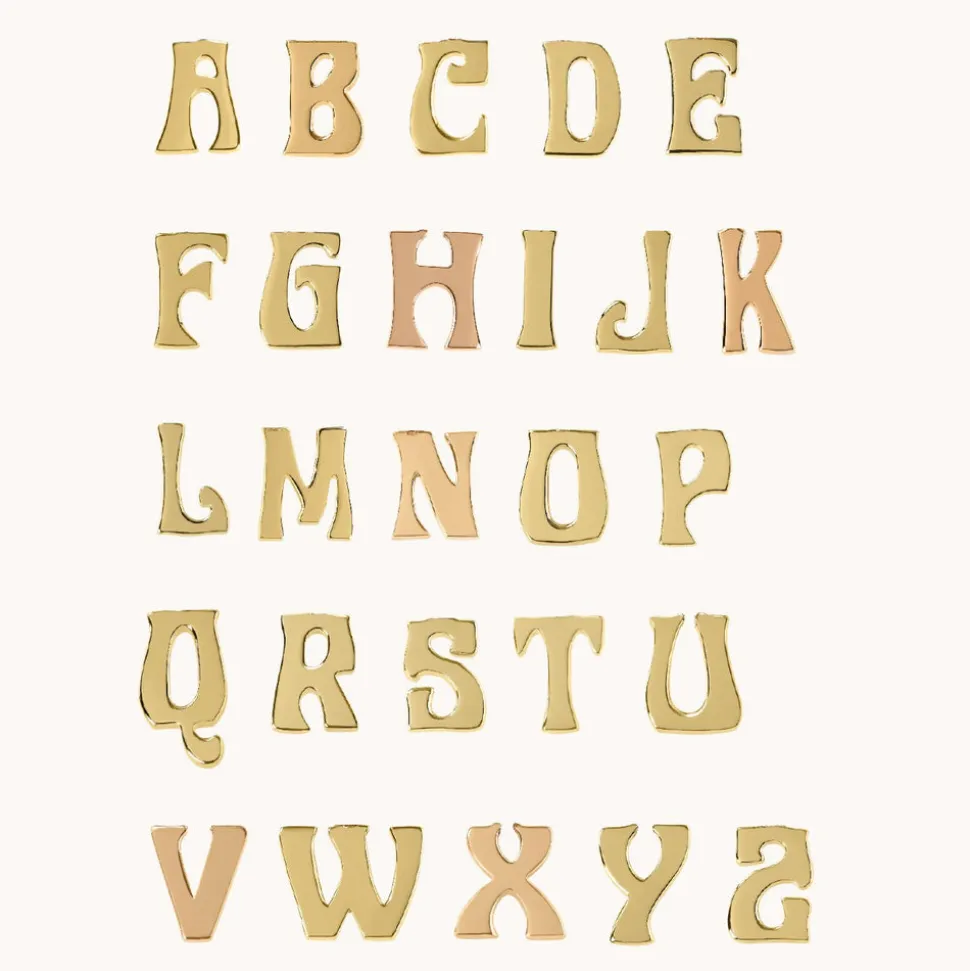 Letter Charm Diamond Necklace