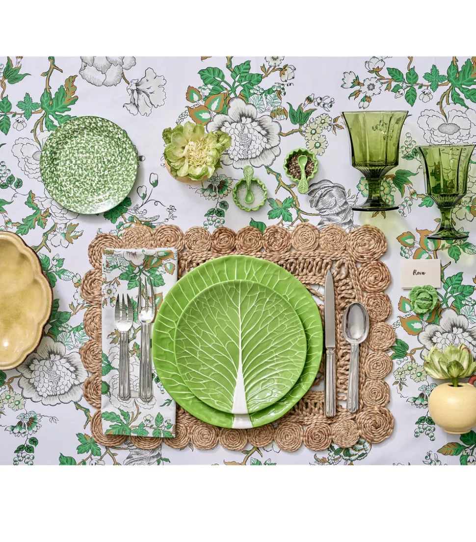 Lettuce Ware Canapé Plate in Green, Set of 4