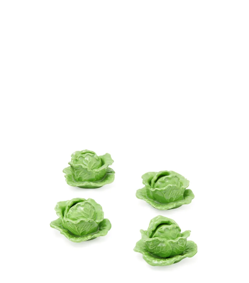Lettuce Ware Card Holders in Green, Set of 4