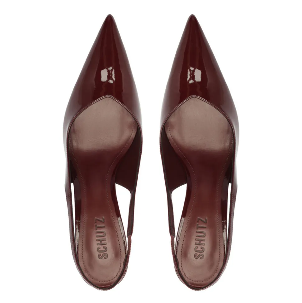 Lexi Sling Patent Pump in Vino