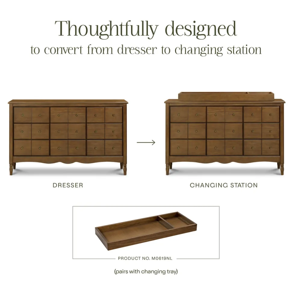 Liberty 9-Drawer Assembled Dresser in Natural Walnut