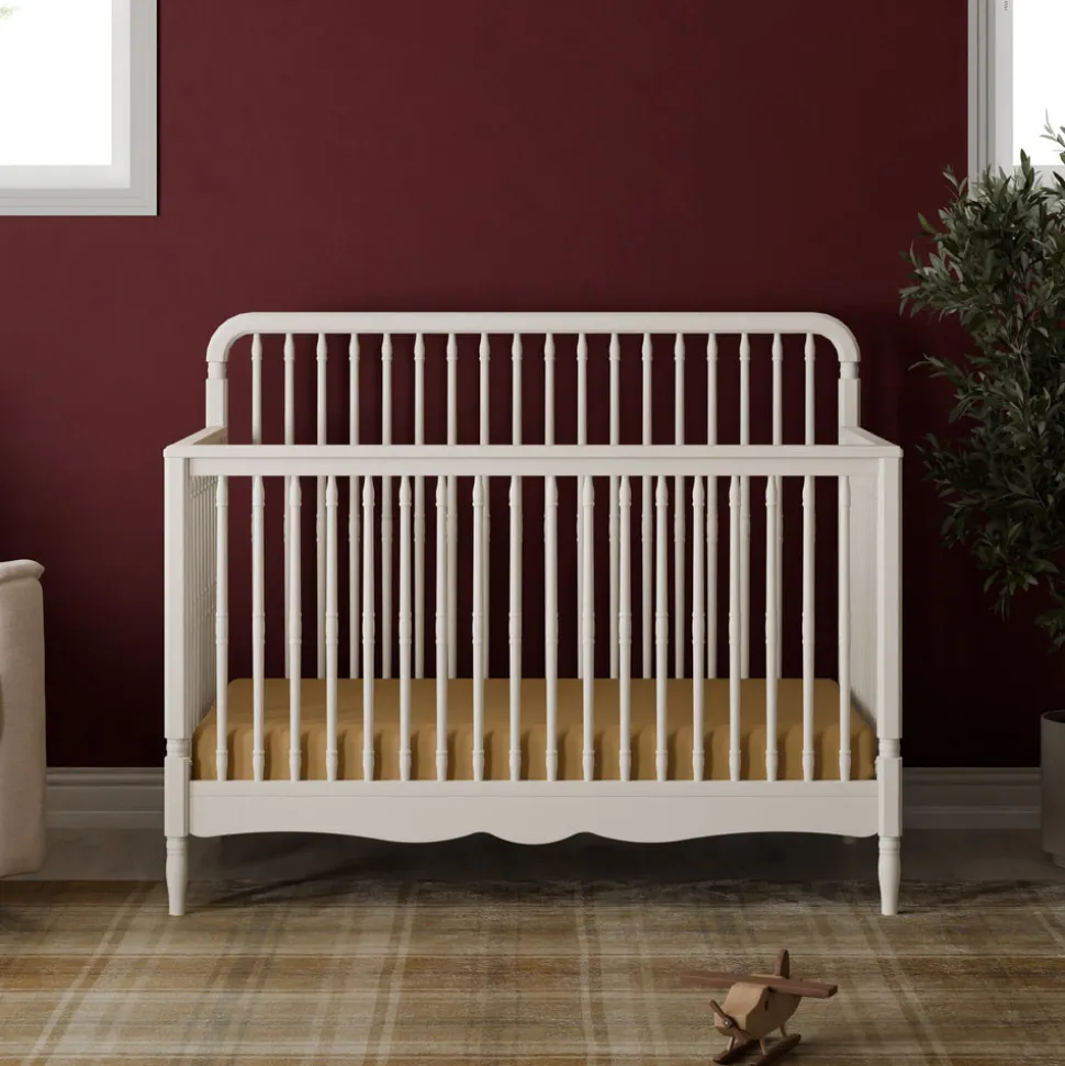 Liberty 4-in-1 Convertible Spindle Crib in Warm White