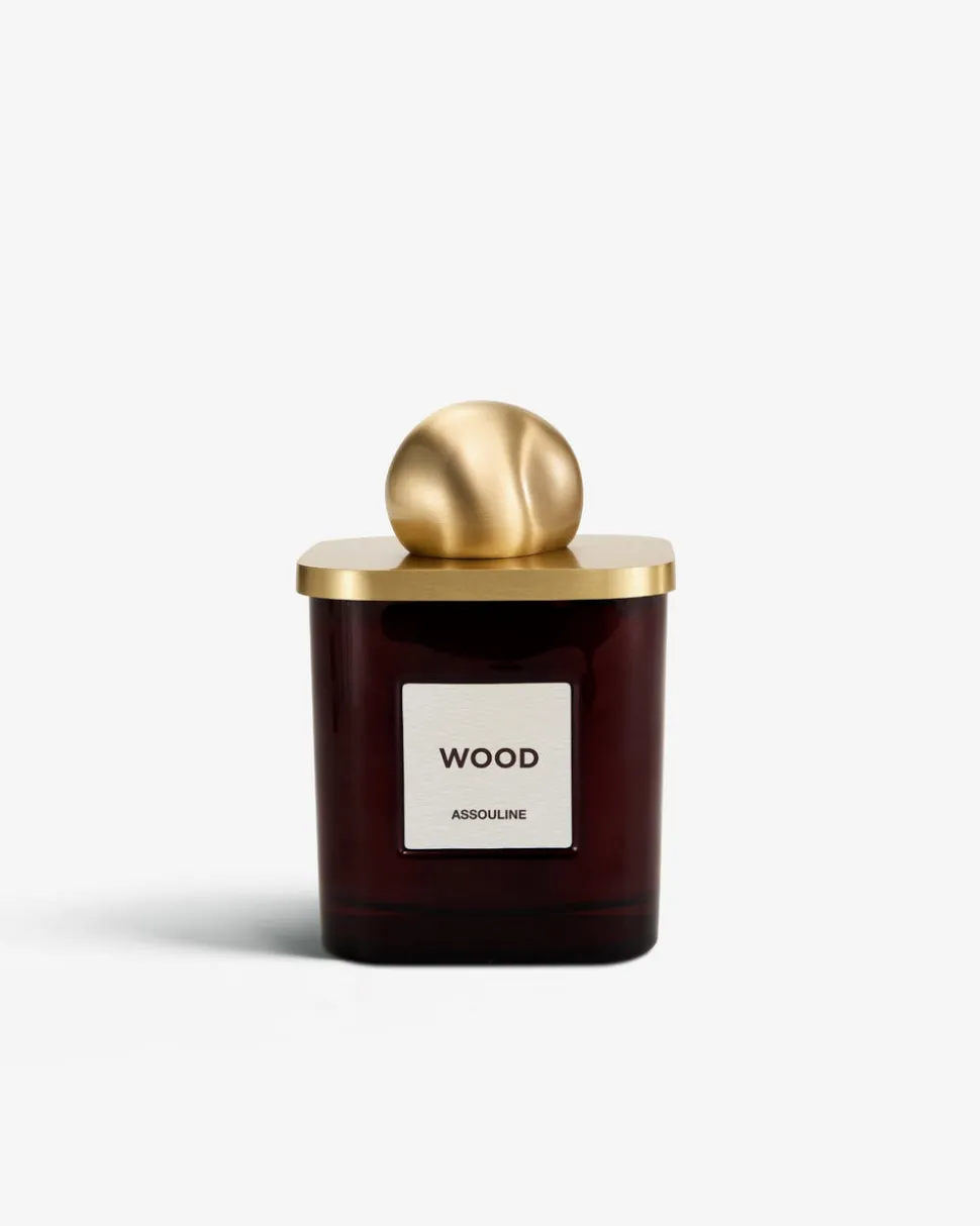 Library Candle in Wood