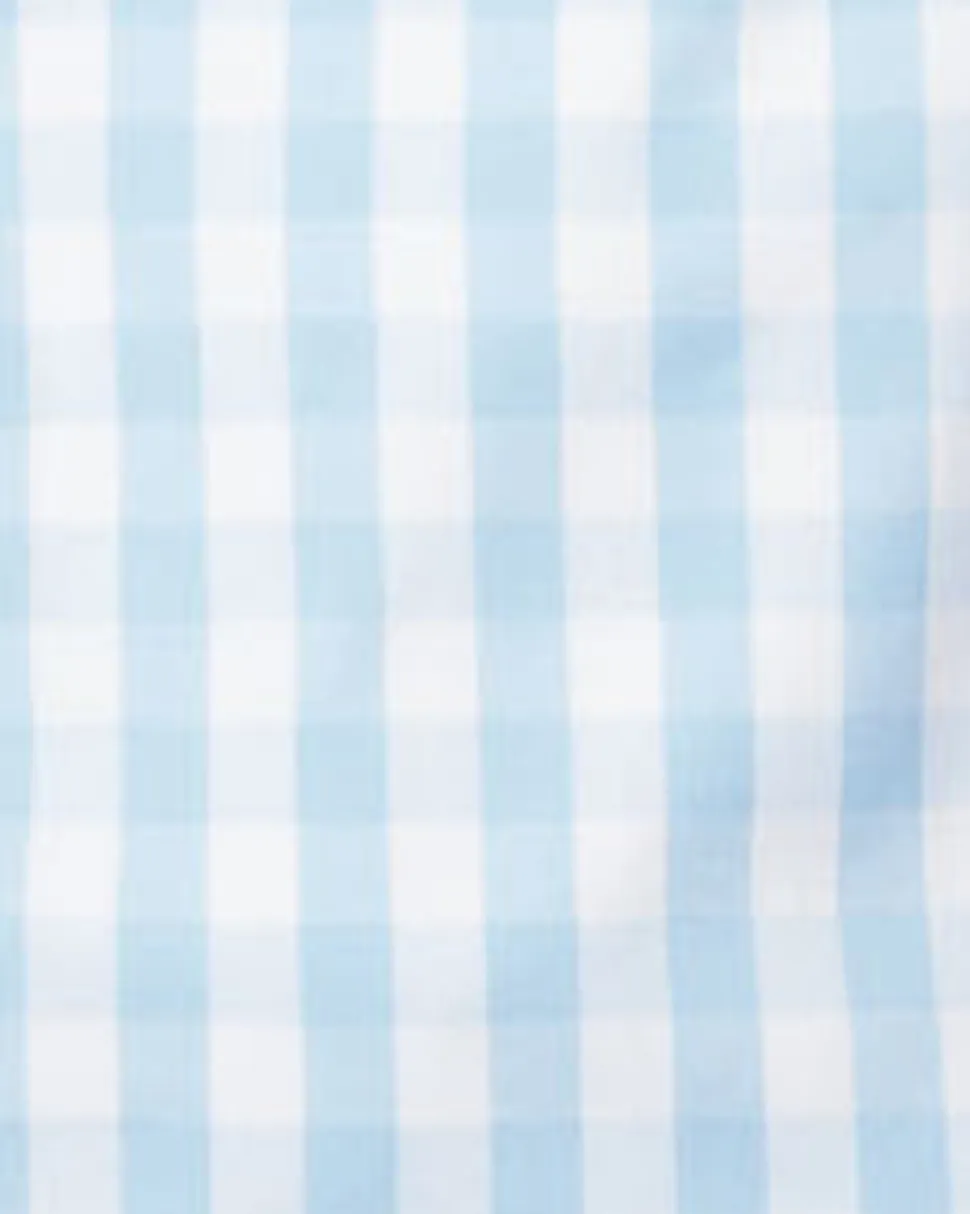 Light Blue Gingham Short Set