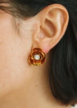 Lil Earrings in Crystal Antique Gold