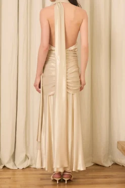 Lila Midi Dress in Lurex