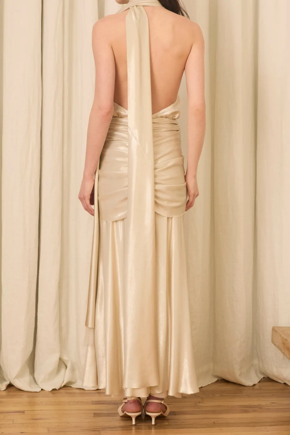 Lila Midi Dress in Lurex