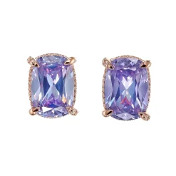 Lilac Cushion Wing Studs