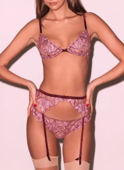 Lily Embroidery Plunge Demi Bra