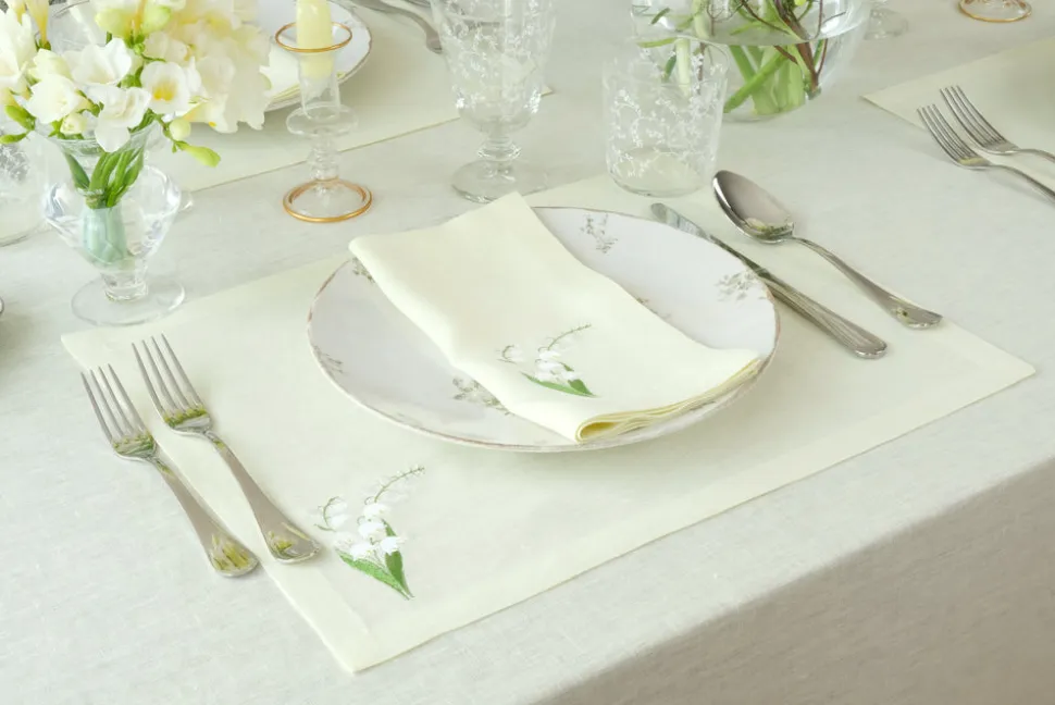 Lily of the Valley Collection Napkin and Placemat, Set of 2