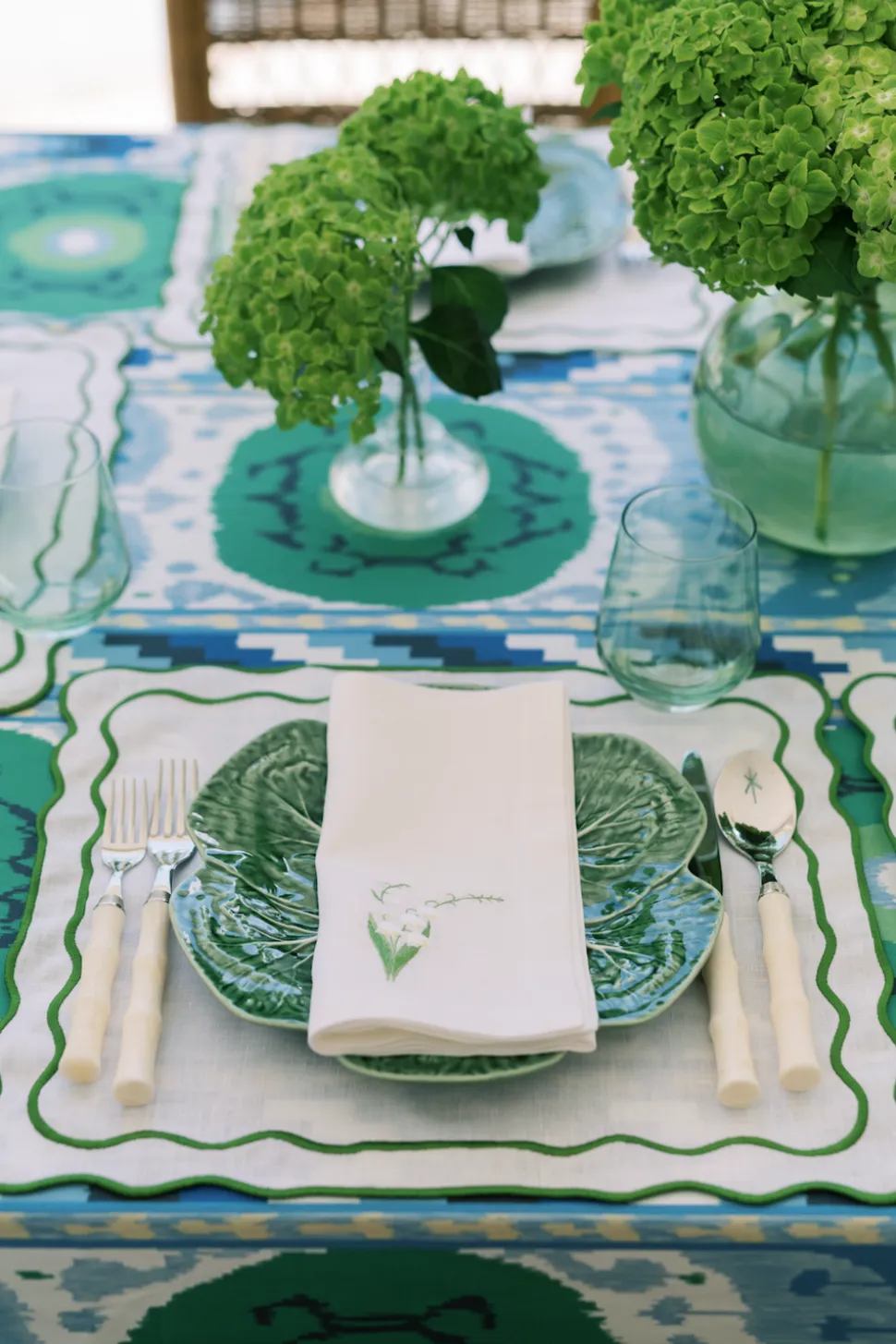 Lily of the Valley Collection, White Linen Napkin, Set of 4
