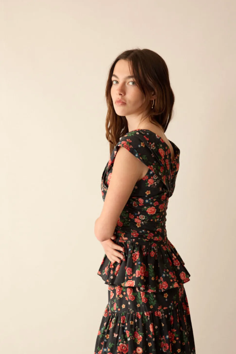 Lily Top in Midnight Garden