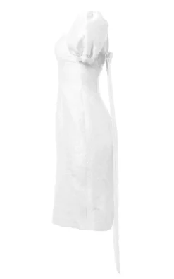 Limited Edition: Baby Doll Puffy Sleeve Short Panel Back Dress with Bows