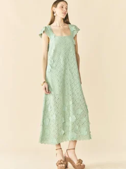 Lindsay Dress in Minty Green