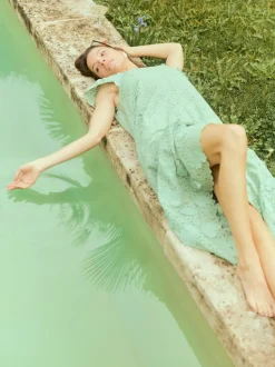 Lindsay Dress in Minty Green