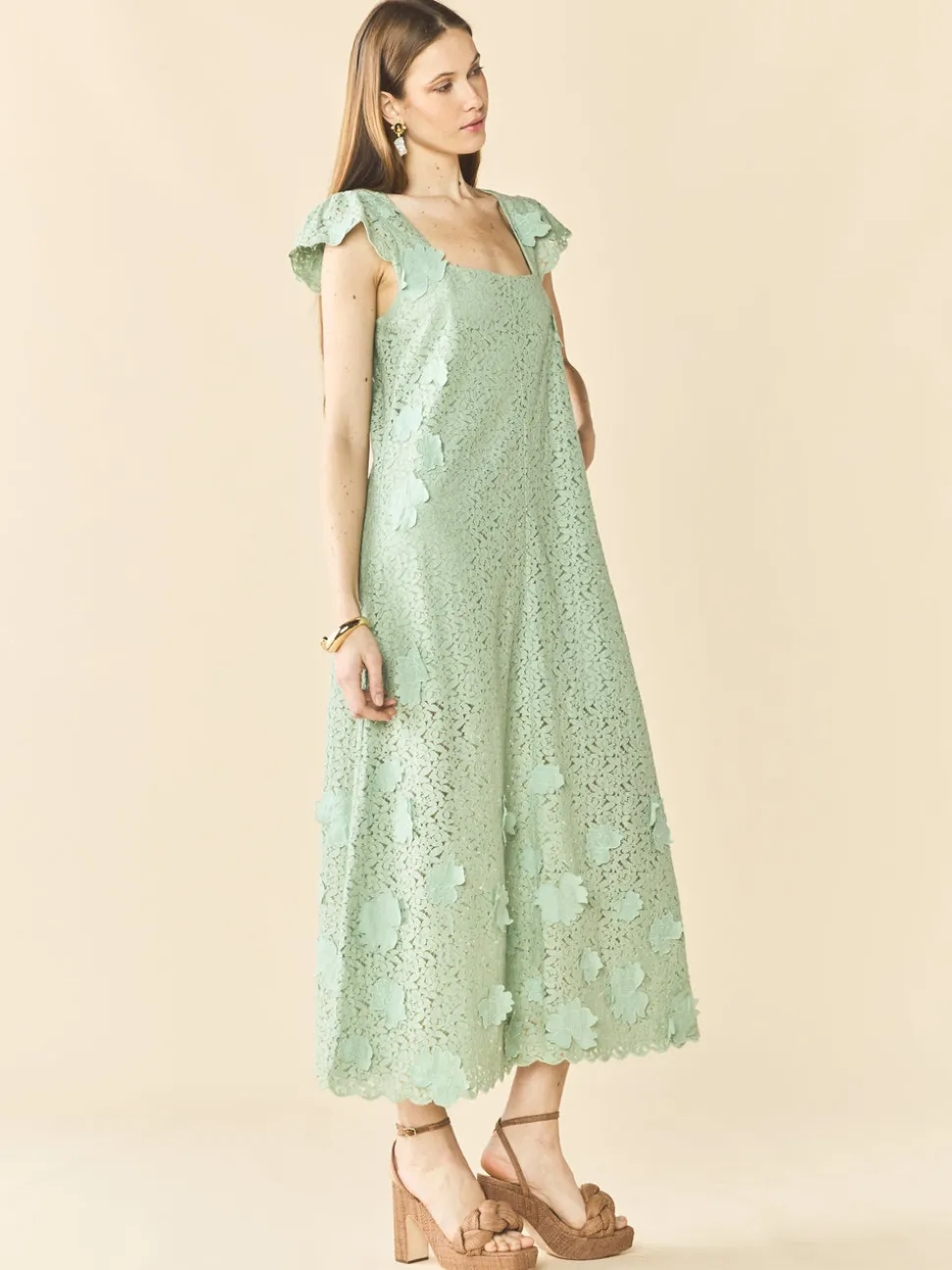 Lindsay Dress in Minty Green