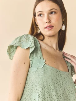 Lindsay Dress in Minty Green