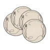 Line Drawing Embroidered Linen Placemats, Set of 4