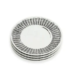 Line Drawing Salad Plates, Set of 4