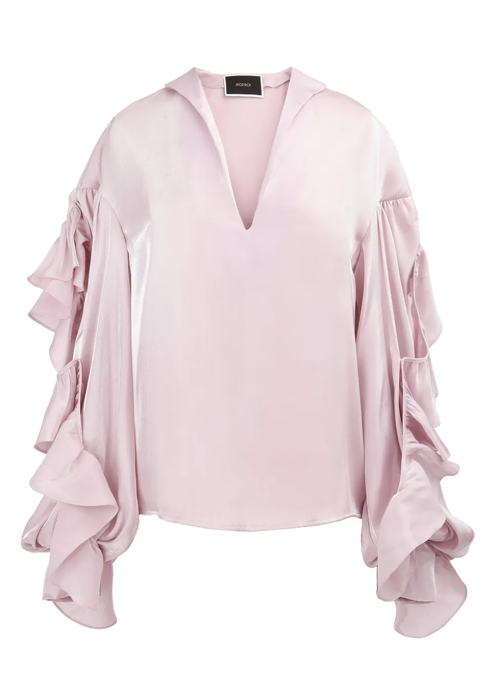 Liquid Ruffle Rose Tunic Blouse