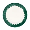 Lisbon Green Brushstroke Dinner Plate