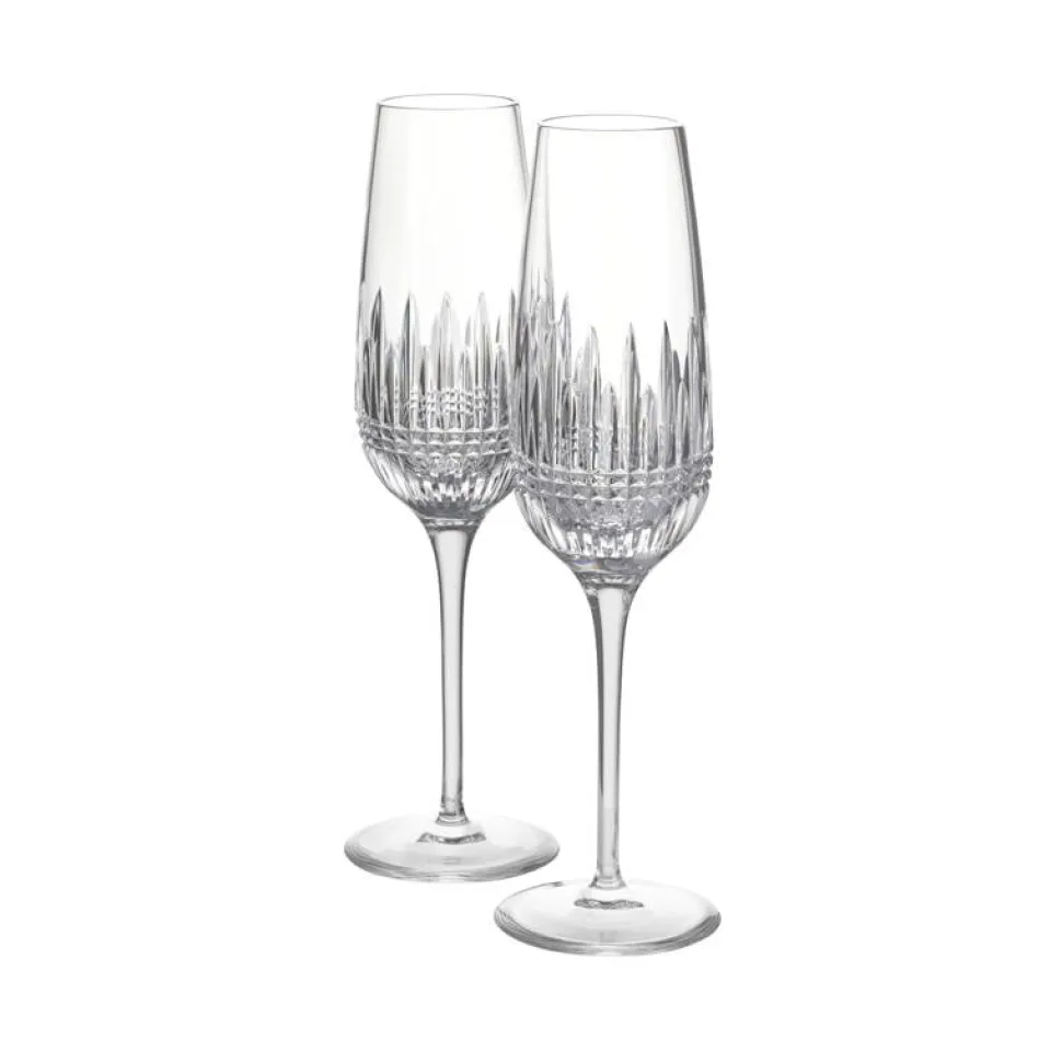 Lismore Diamond Essence Flute 10.5oz, Set of 2