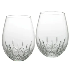 Lismore Essence Stemless Wine Deep Red 21 oz, Set of 2