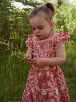 Little Lady Field Dress in Red Gingham