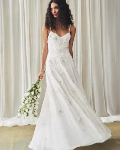 Liv Gown in Ivory with Wildflower Clusters