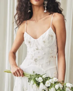 Liv Gown in Ivory with Wildflower Clusters