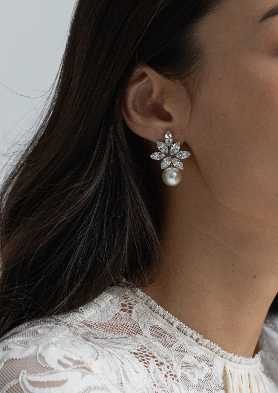 Liza Earrings in Crystal