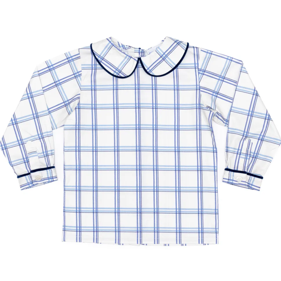 Long Sleeve Henry Peter Pan in Prescott Plaid