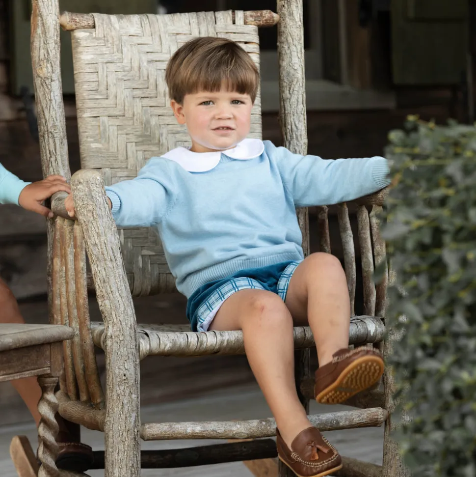 Long Sleeve Teddy Peter Pan in Classic White