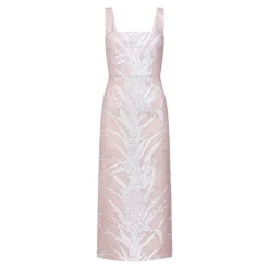 Long Slip Dress in Pink Pineapple