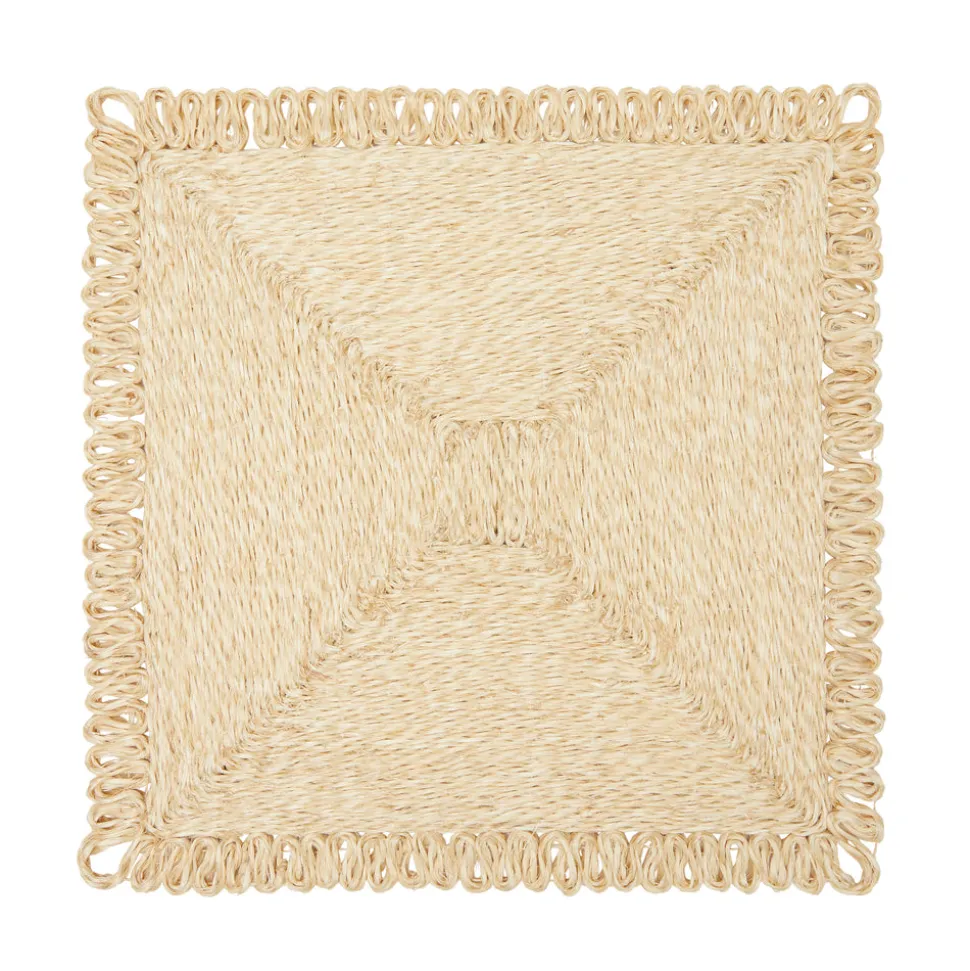 Loopy Square Placemat in Natural, Set of 4